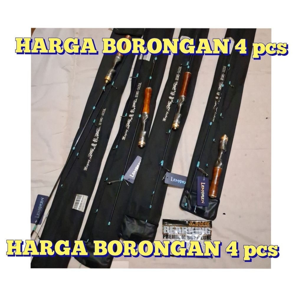 joran lemoren 4 pcs sepaket bonus softlure