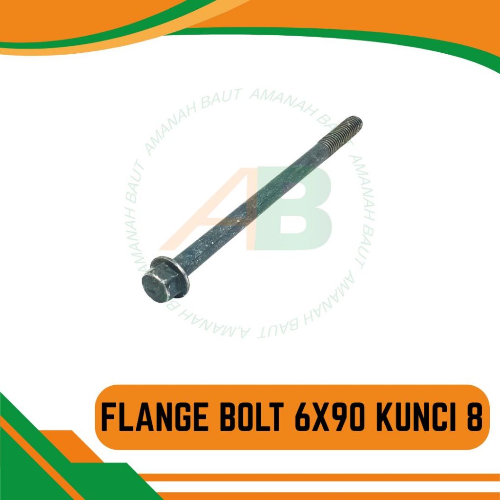 Baut Blok Cvt Flange Bolt M6x90 6mm Kunci 8 Drat 10 6x90 Hijau