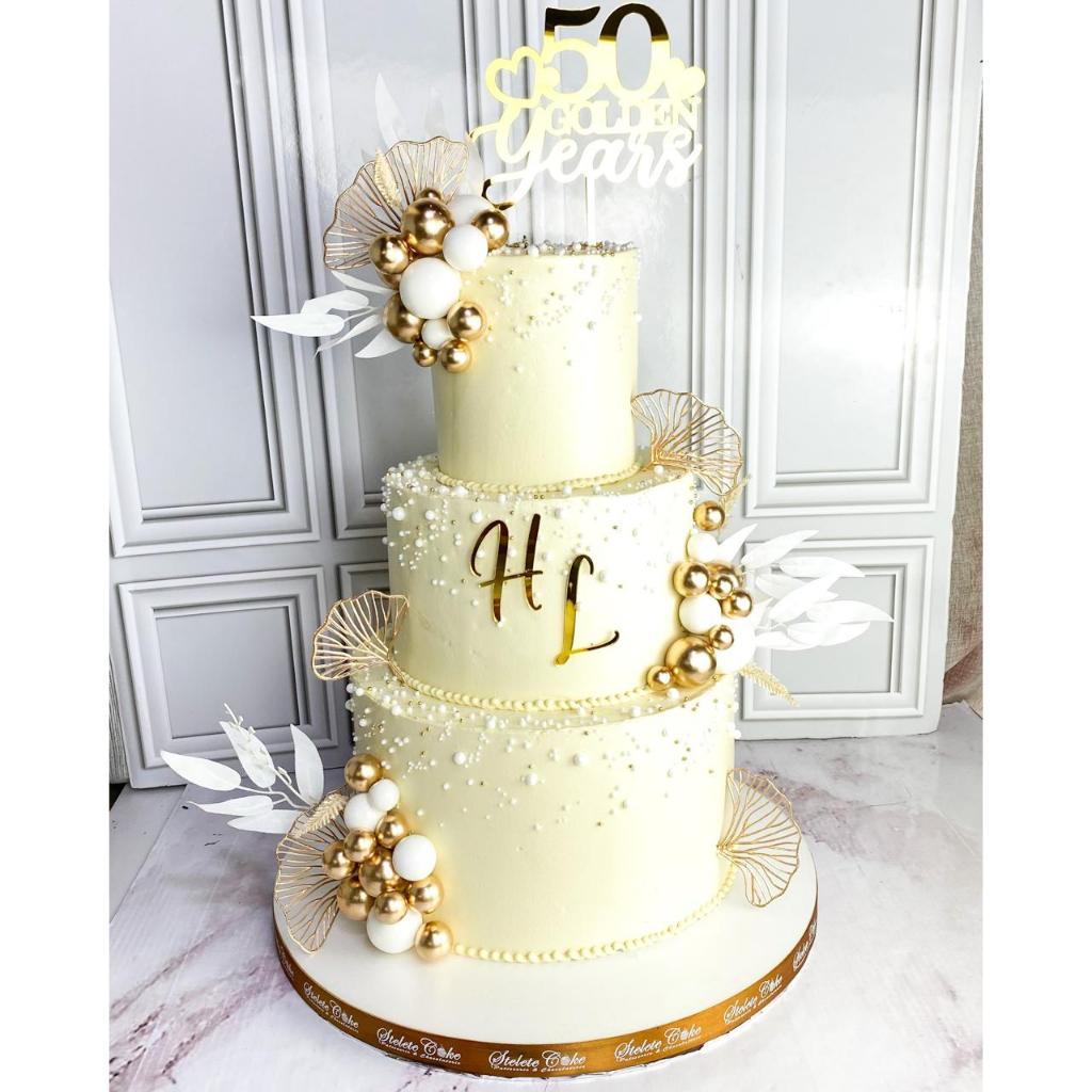 Kue Ulang Tahun/Birthday Cake/Kue Ultah Tema Wedding Cake/Kue Wedding/Kue Birthday 3 tingkat