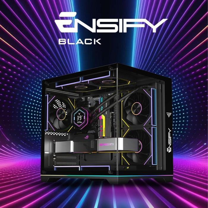 Varro Prime Ensify Casing PC Gaming M-ATX RGB Strip Led Non Fan