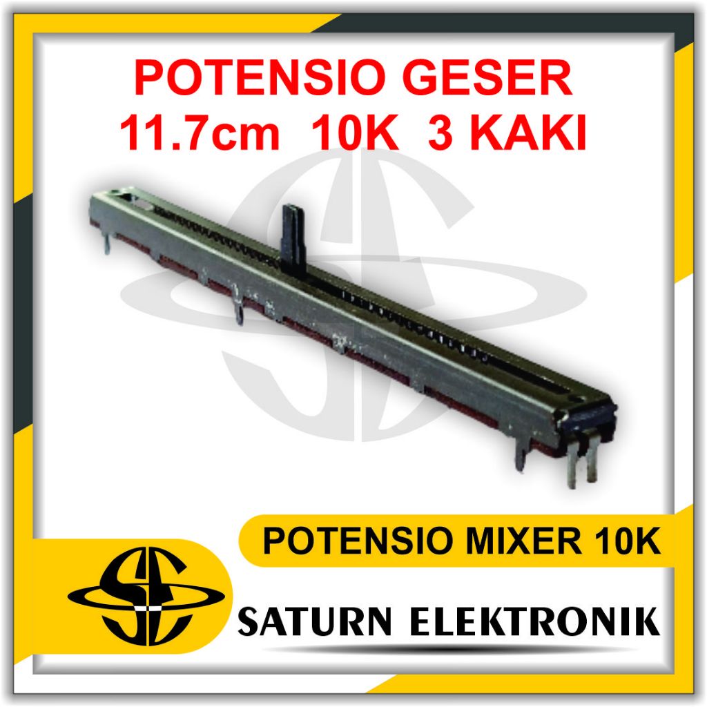 POTENSIO GESER POTENSIO MIXER 11.7 cm 10K 3 KAKI 3 PIN