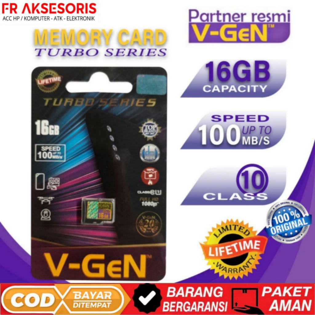 V-gen Micro SD vgen 16GB Mirco SDHC Memory Card 16GB Original Vgen