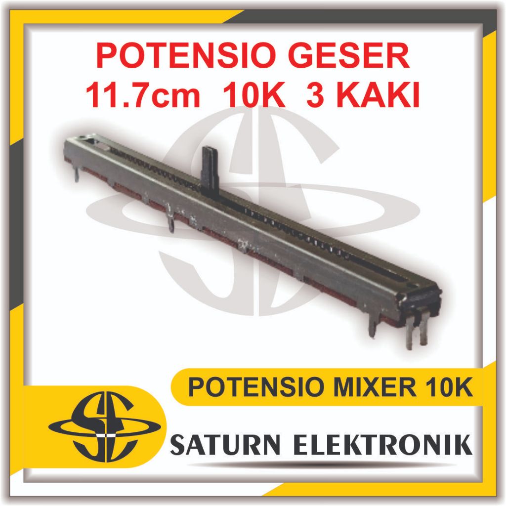 POTENSIO GESER POTENSIO MIXER 11.7 cm 10K 3 KAKI 3 PIN
