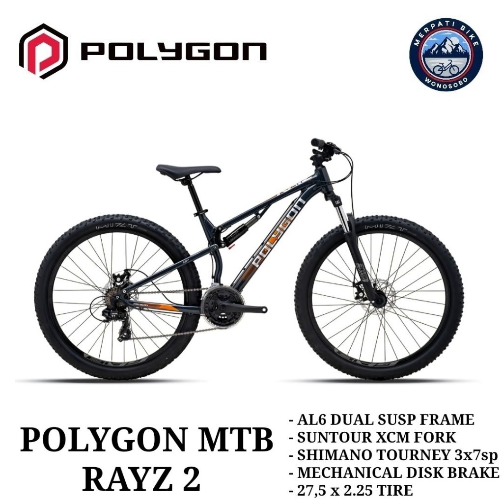 Sepeda MTB Full Suspension 27.5" Polygon  Rayz 2 Polygon Rayz Two