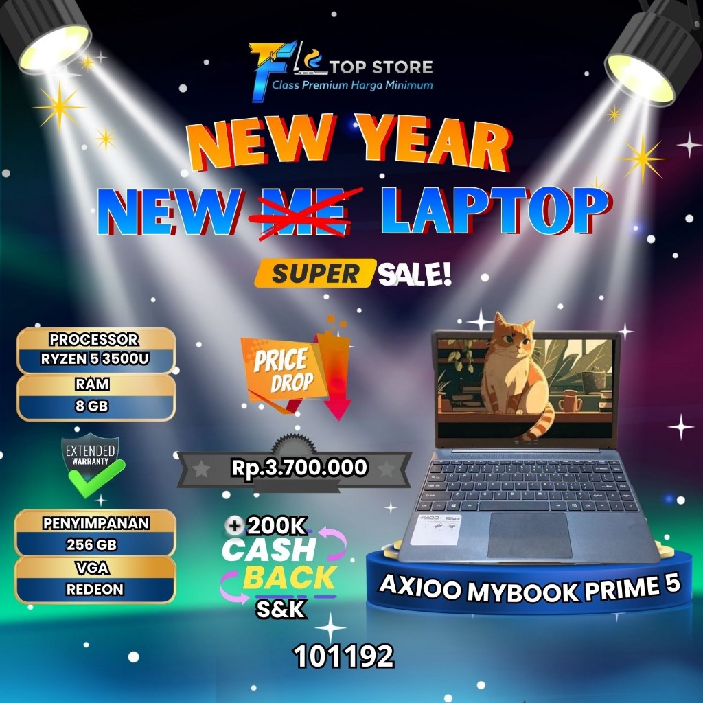 AXIOO MYBOOK PRIME 5 RYZEN 5 3500U RAM 8 GB SSD 256 GB