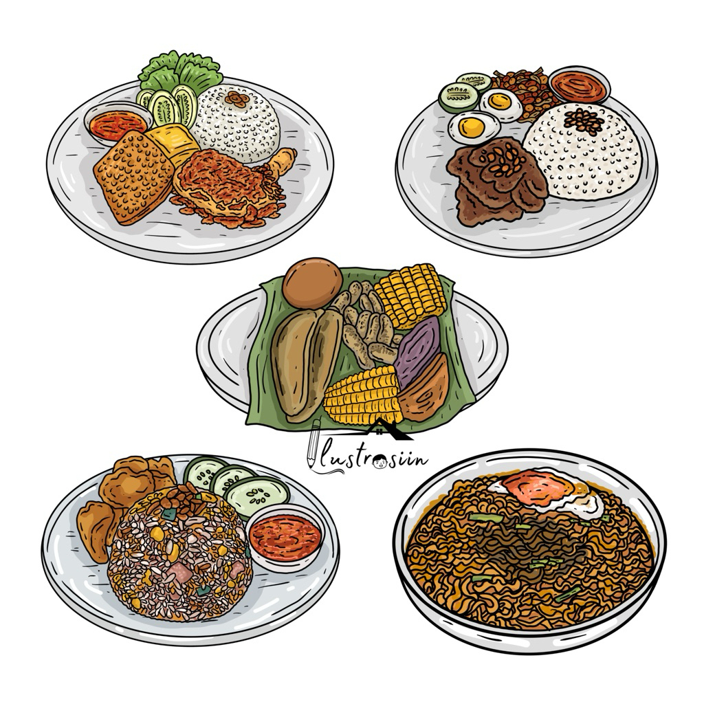 Ilustrasi model makanan