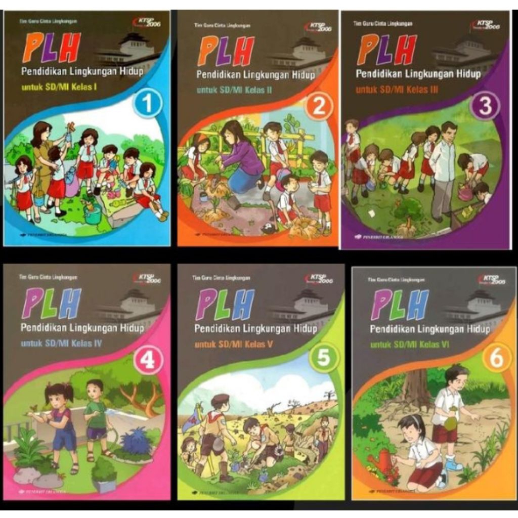 BUKU PLH PENDIDIKAN LINGKUNGAN HIDUP UNTUK SD KELAS 1 2 3 4 5 6 ERLANGGA