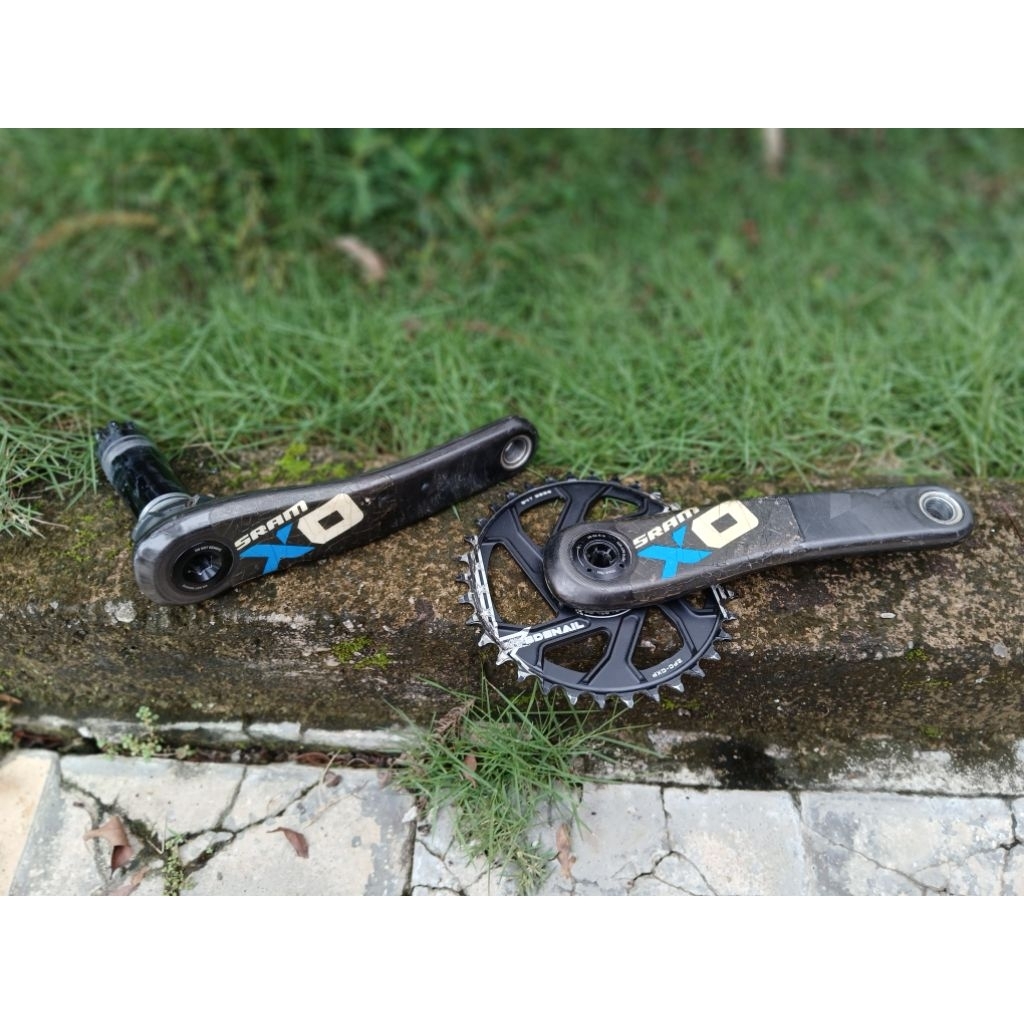 crank sram xo carbon pf30 spindle 170mm arm 34T chainring part sepeda road mtb xc enduro