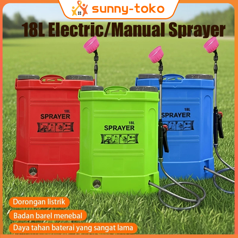 Sprayer ElektRik/Manual 18L Alat Semprot Tanaman Elektrik Manual 18 Liter untuk Pertanian LITER Alat
