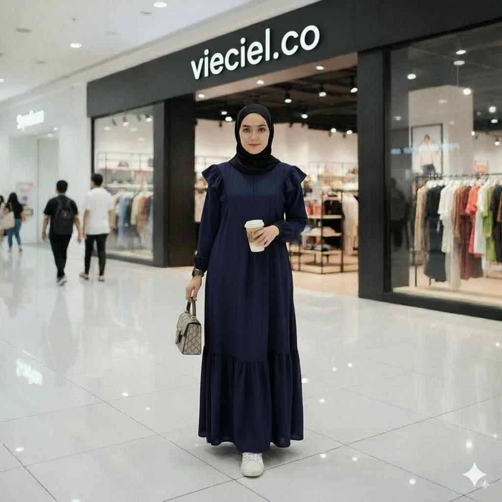 Gamis Dress Rib Knit Premium