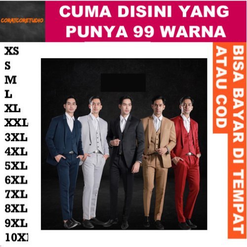 99 WARNA JAS WARNA WARNI SIZE JUMBO / JAS PRIA UKURAN BESAR / JAS NIKAH UKURAN JUMBO Blazer Celana G