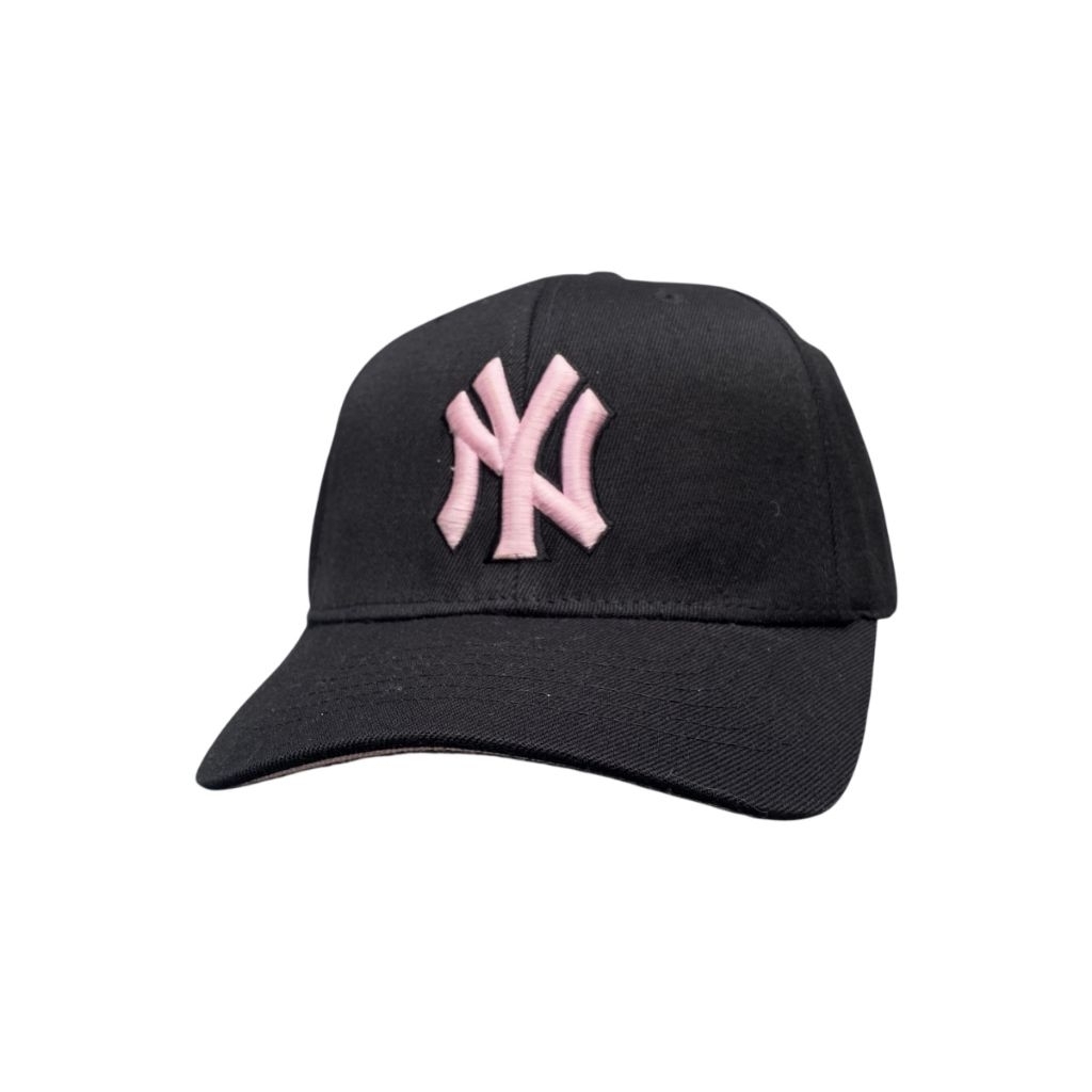 Topi Baseball MLB NY Black Soft Pink Logo SM Second Original Murah