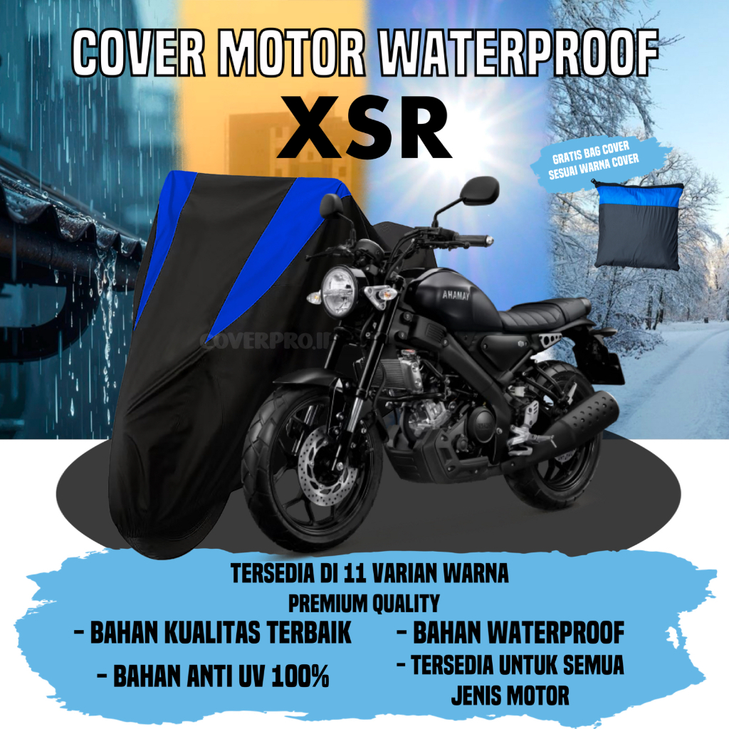 Cover sarung motor waterproof buat Yamaha Xsr