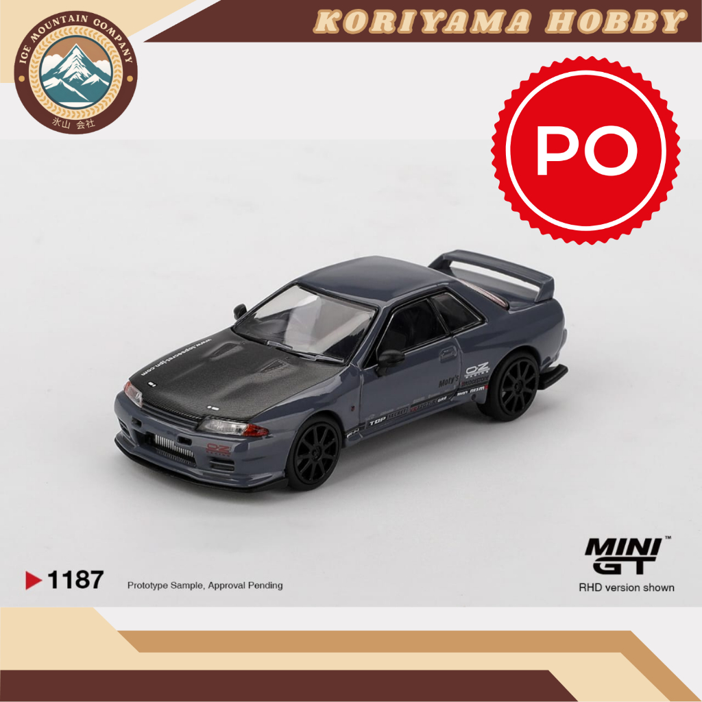 Mini GT 1187 Nissan Skyline GT-R Top Secret VR32 Stealth Grey MiniGT