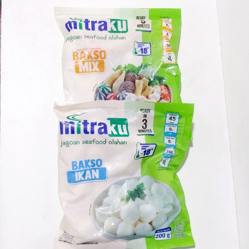 MITRAKU BAKSO IKAN & BAKSO MIX & TEMAN LAUT BAKSO IKAN ( 200 GRAM )