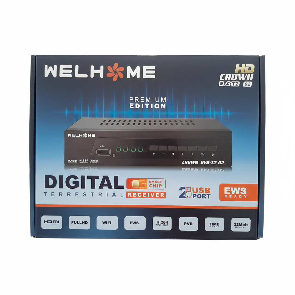 Set Top Box Welhome HD Crown DVB-T2
