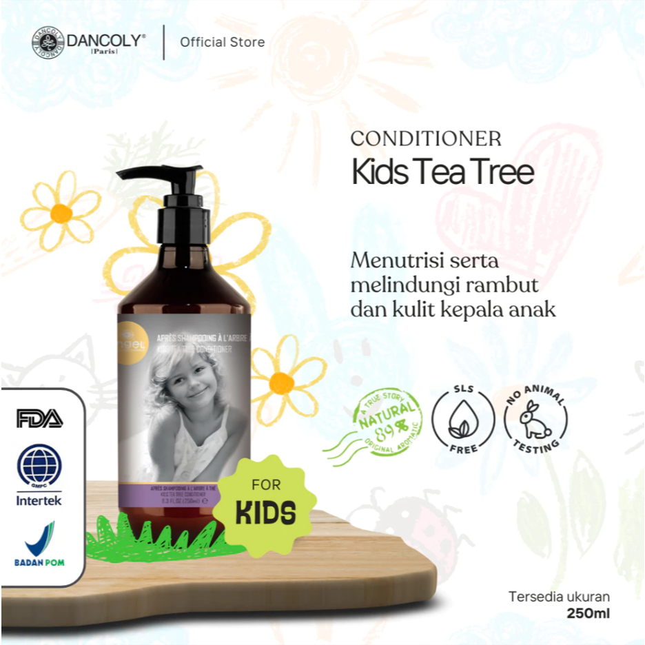 DANCOLY KIDS TEA TREE CONDITIONER 250 ML | KONDISIONER ANAK, BERBAHAN TEA TREE, ARGAN OIL, RAMBUT SE