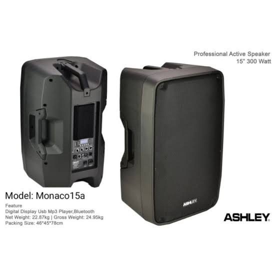 SPEAKER AKTIF ASHLEY MONACO 15A BLUETOOTH SEPASANG