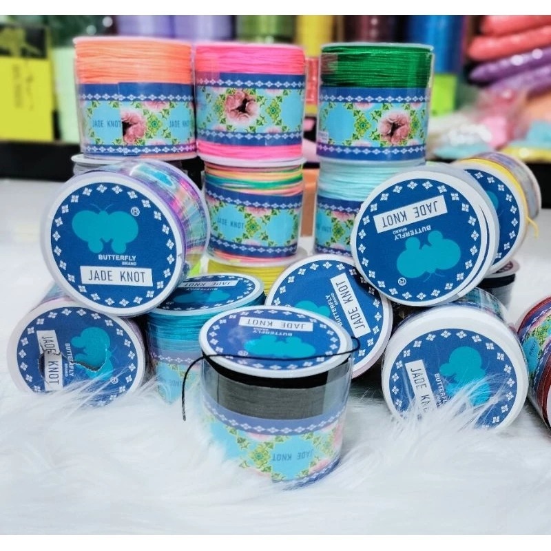 Tali Kalung Jade Knot 0.8mm 100m Butterfly Brand | Tali Giok Aksesoris Handmade / Kuat & Halus