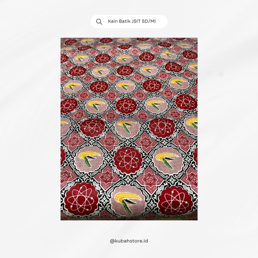 Kain Batik Seragam Sekolah Dasar Warna Merah untuk Kebutuhan Seragam JSIT