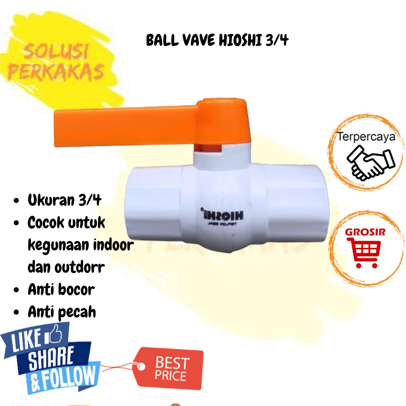 Stop Kran / Ball valve Hioshi 3/4"