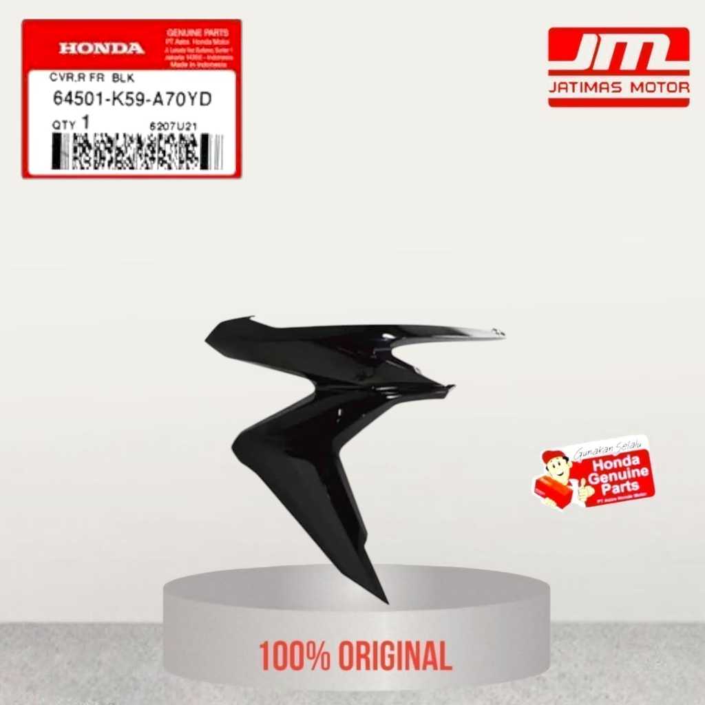 64501-K59-A70YD 64601-K59-A70YD Cover sayap new vario 125 150 hitam glossy