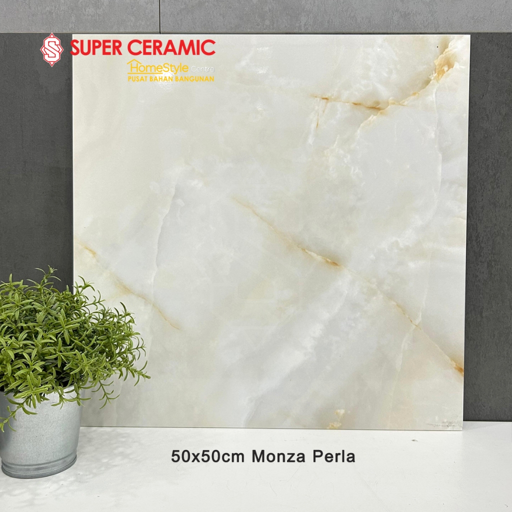 SUN POWER 50x50 Keramik Lantai Dinding Glossy - MONZA PERLA