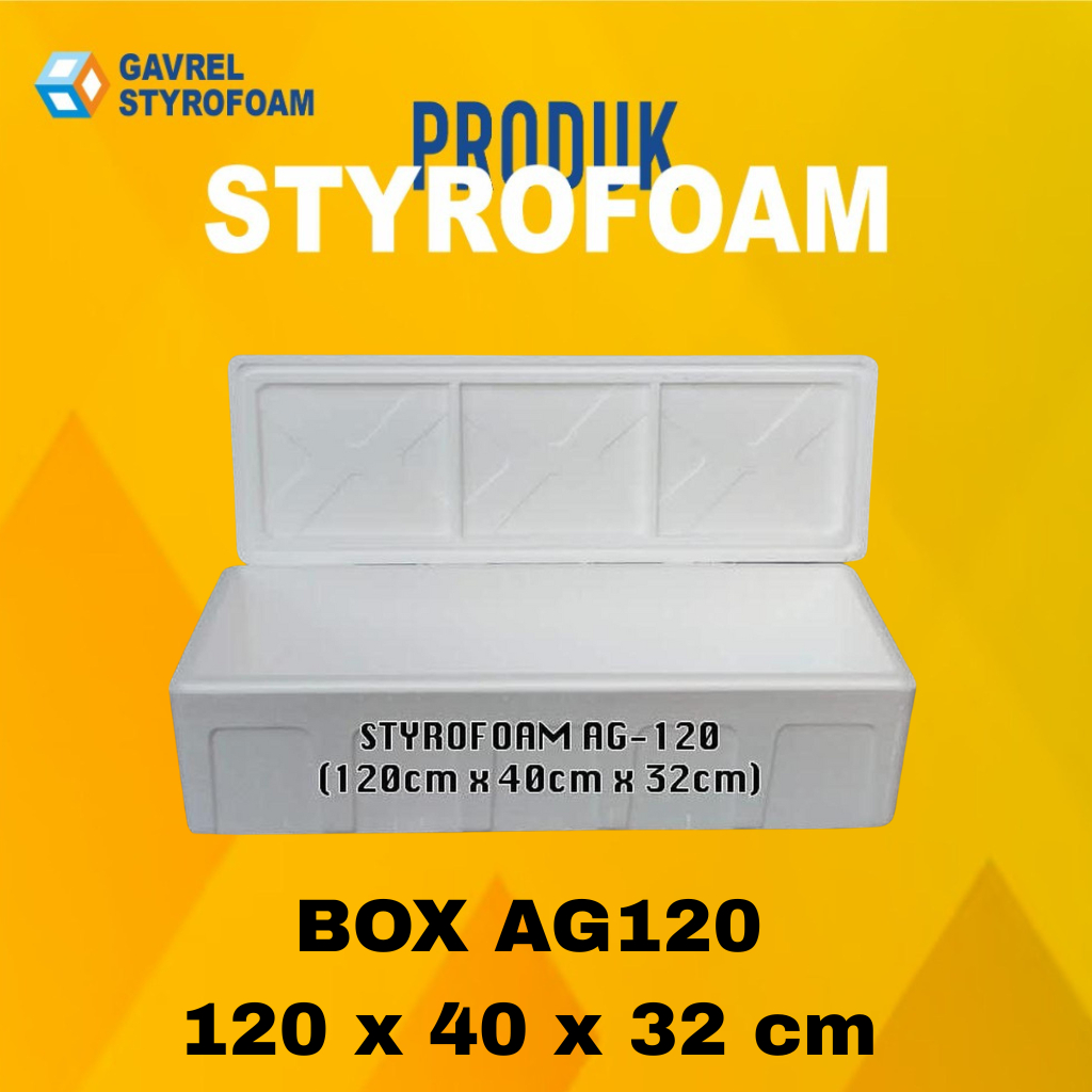Box Styrofoam AG120 120 x 40 x 32.5cm Box Ikan/Box Foam/Box Packing/Box Sterofoam