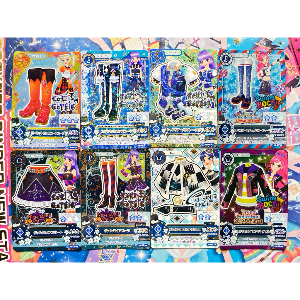Kartu Aikatsu Cool Satuan Loli Gothic Halloween Party Nightmare Black Checker Trend Collection Anima