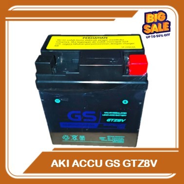 Aki Kering MOTOR GS Accu GTZ8V GRAND SUPREME 12V-8Ah MBTX7U / MTX7L / DGTZ8V / YTX7L-BS / YTZ8V