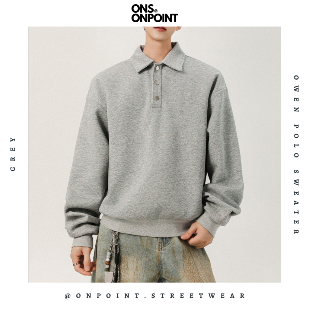 [ONS BY ONPOINT] Owen Polo Sweater - sweatshirt oversize pria sweaatshirt pria distro sweater pria d