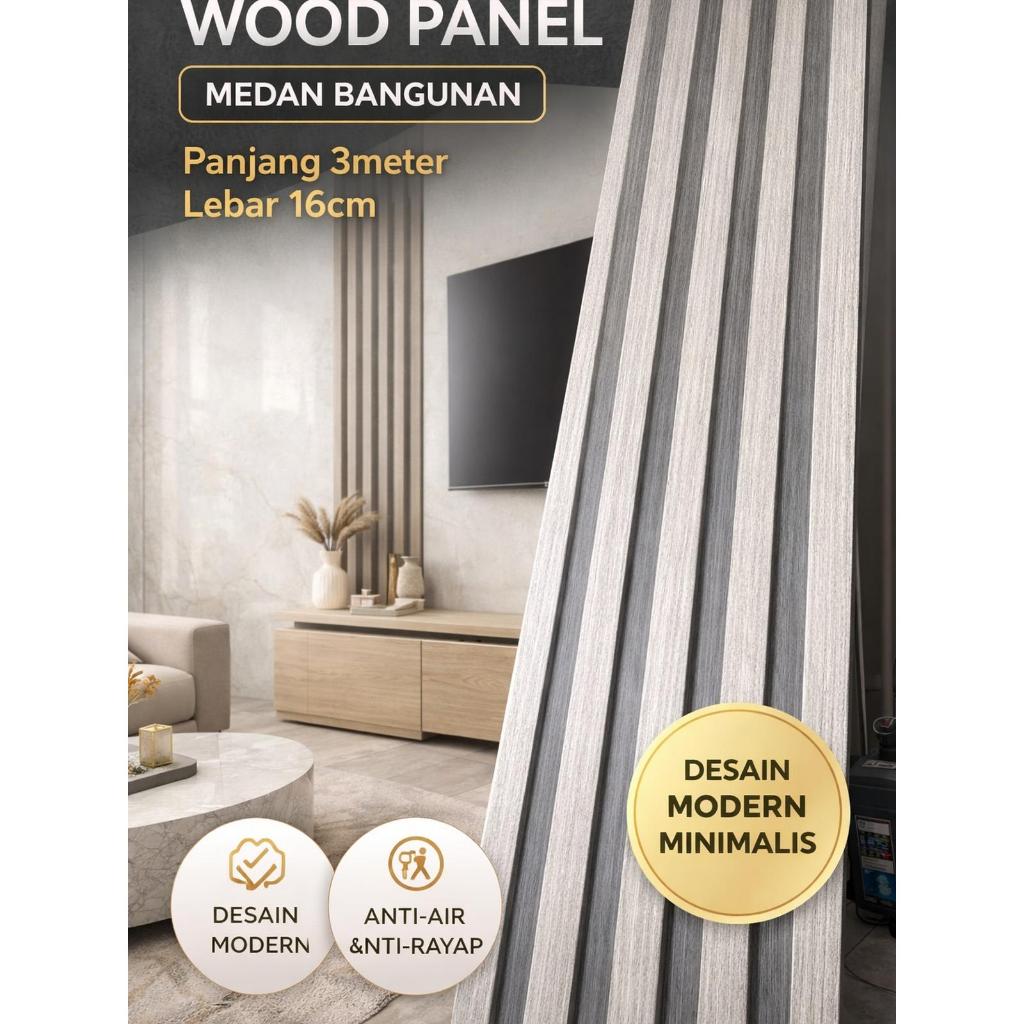 WPC WOOD PANEL WALL PANEL | WPC PANJANG 3M