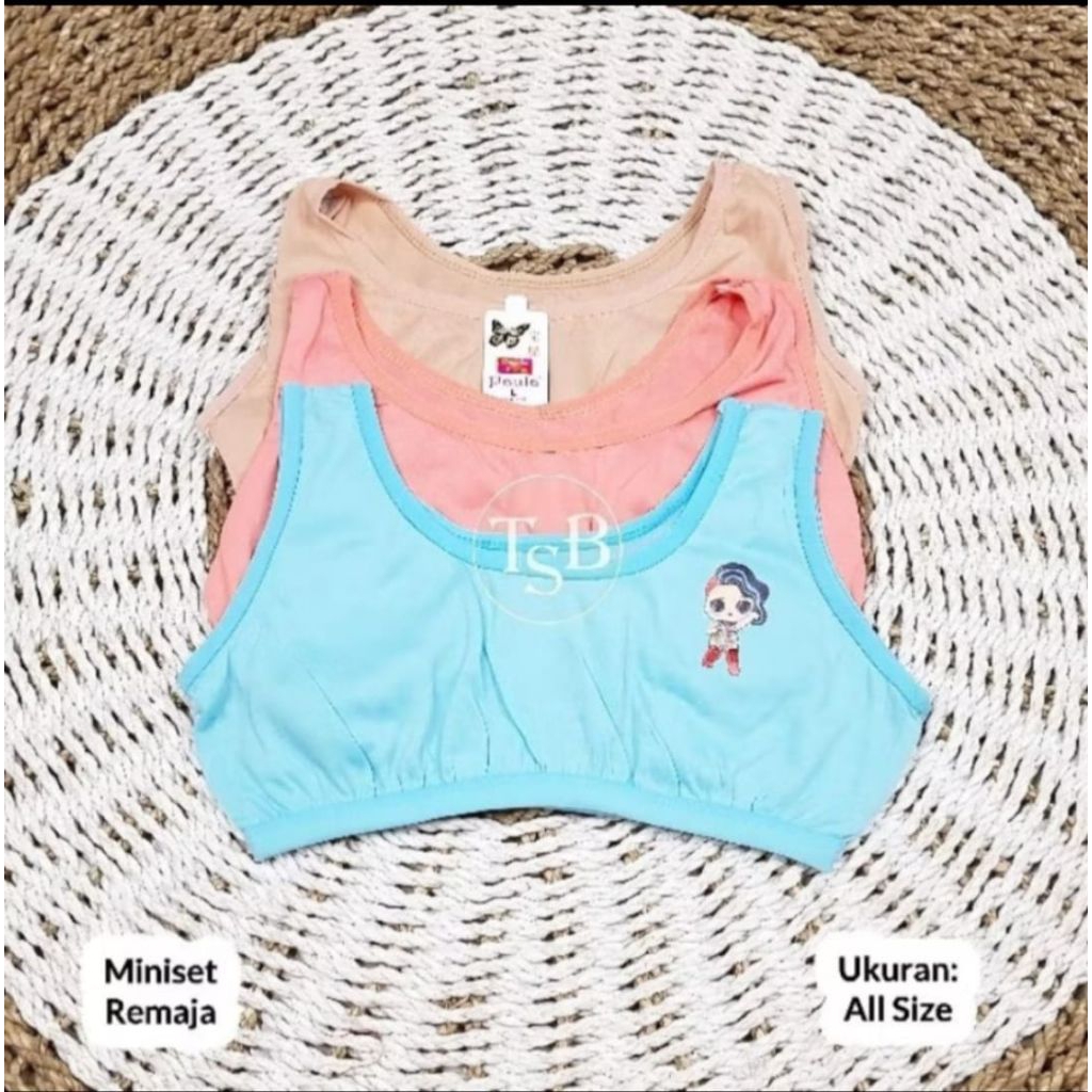 12pcs Miniset anak polos ukuran 6-13tahun/Miniset anak Sd