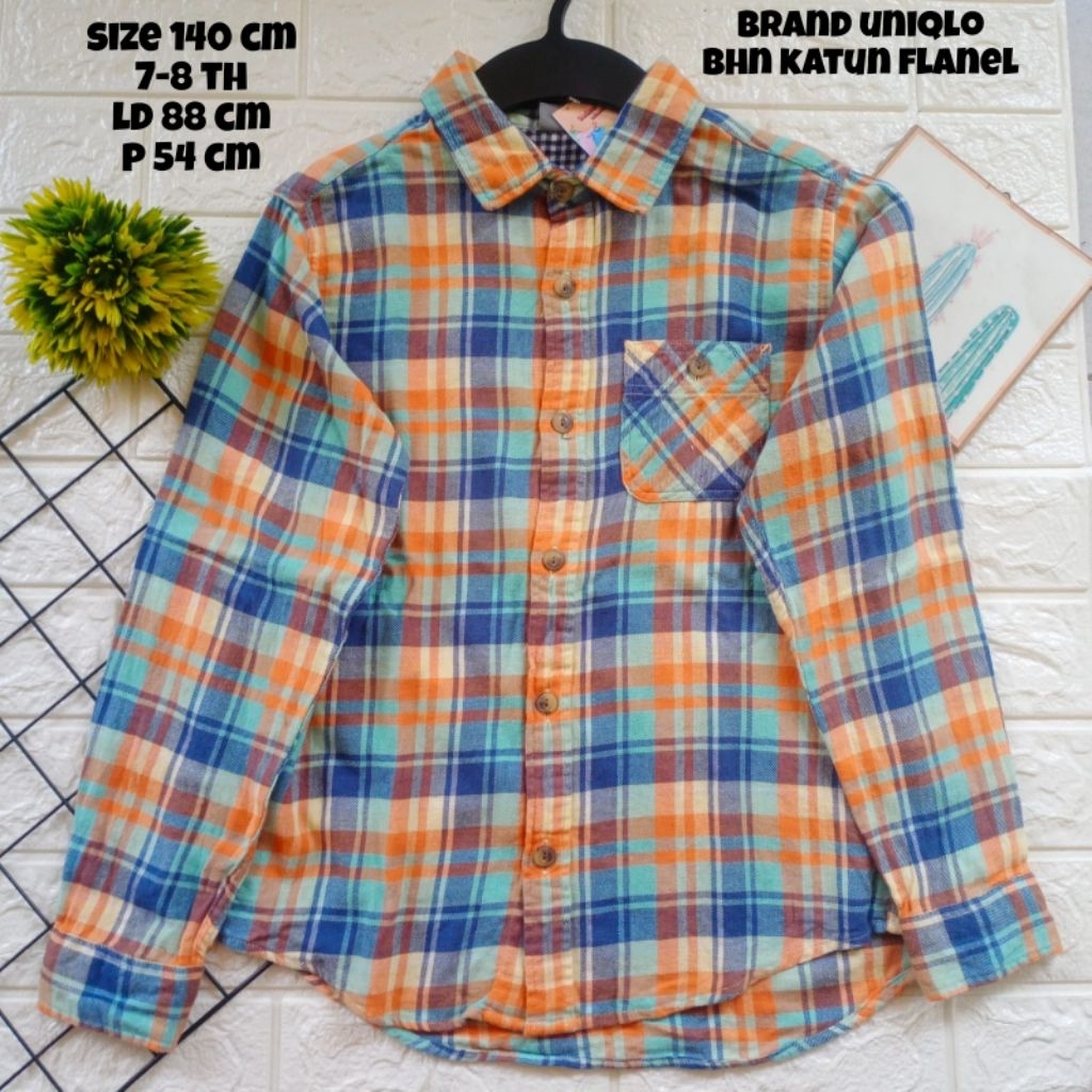 Kemeja anak laki-laki preloved murah keren - kemeja panjang pendek anak cowok keren - kemeja flanel 
