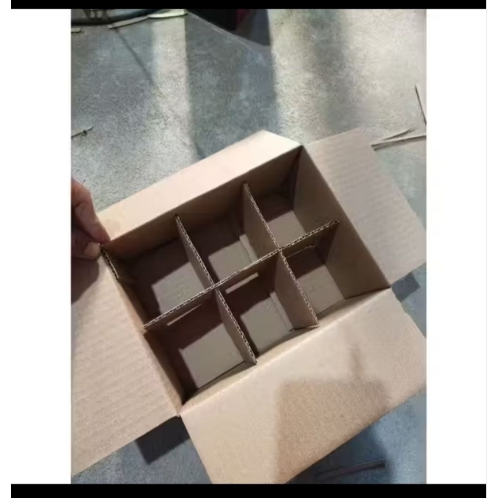 Kardus box pekaing 20x15x10 cm+sekat6