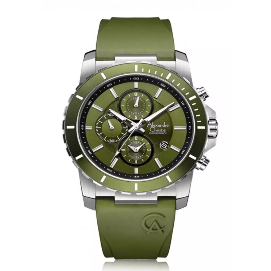JAM TANGAN PRIA ALEXANDRE CHRISTIE 6141 ORIGINAL ARMY