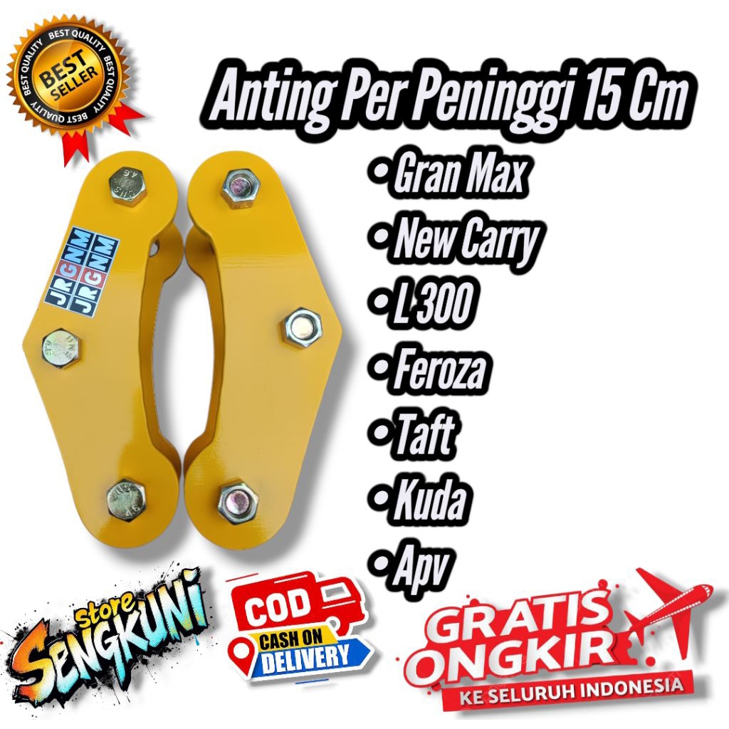 Anting Peninggi Per Daun 15 Cm Universal Mobil L300,Grand Max,New Carry,Taft,Feroza,Apv,Kuda