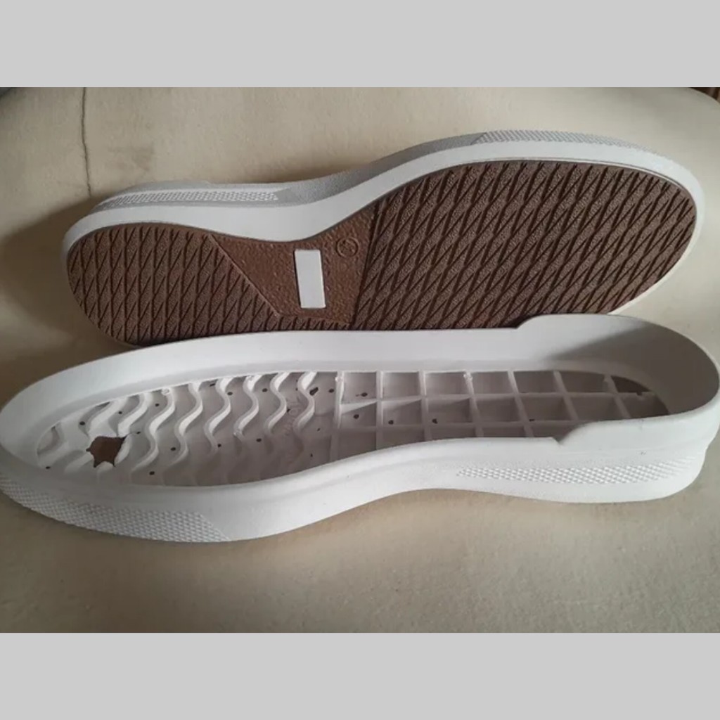 Sol TPR Hotmail Coklat Putih Cocok Untuk Telapak Sol Luar Sepatu Casual Pria Model Flat Sneakers Kla