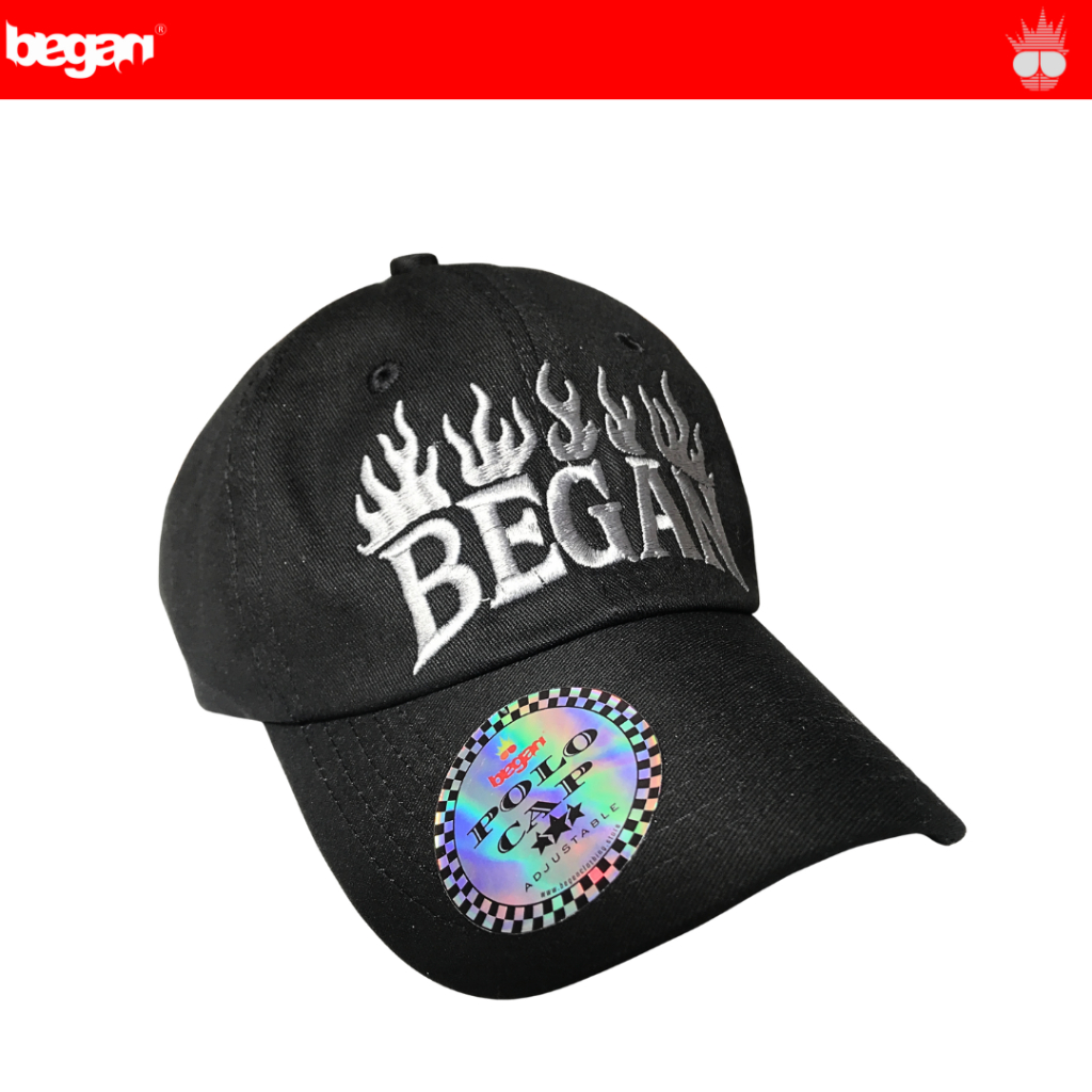 Began Topi Polo Bahan Katun Warna hitam