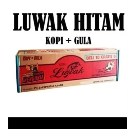Kopi Luwak Hitam 1 Dus Isi 150 Sachet - Praktis, Manis, Aroma Kuat