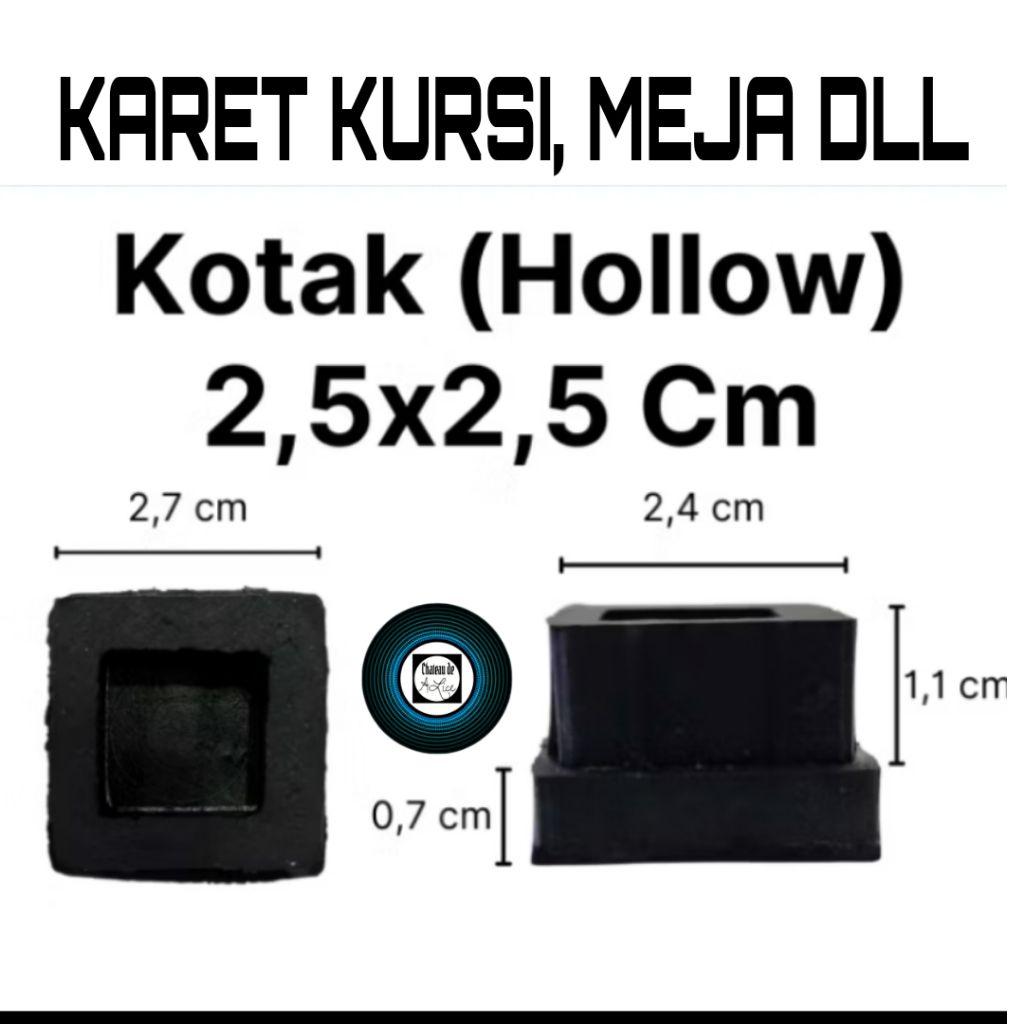 KARET HOLLOW HOLO KOPONG KAKI KURSI MEJA RAK BESI HOLLOW
