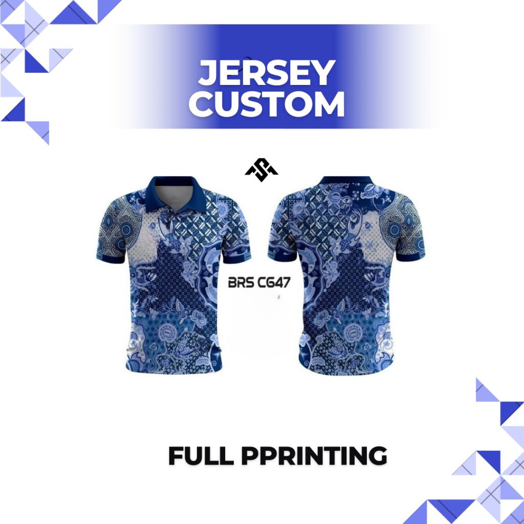 kaos jersey custom motif batik keren