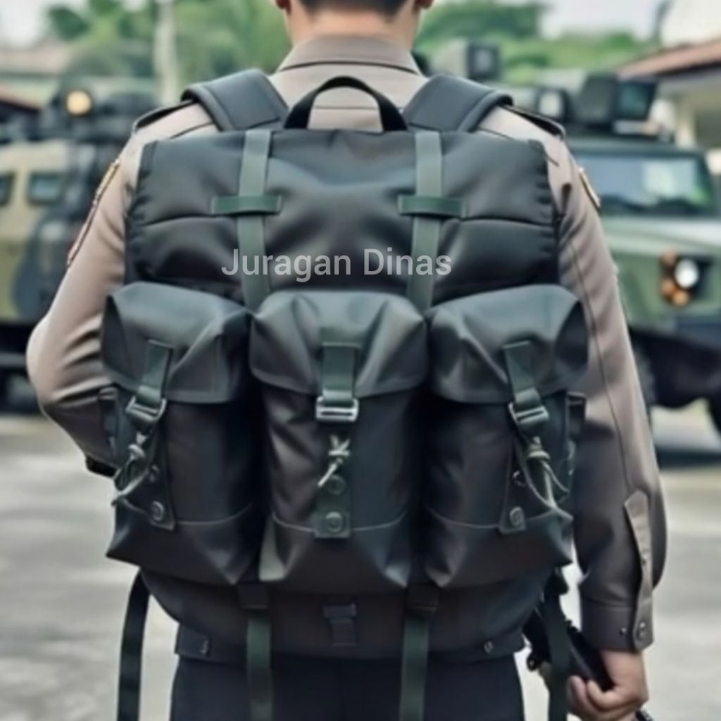 RANSEL POLRI HITAM KOREA TEMPUR PENDIDIKAN RPB BRIMOB SABHARA