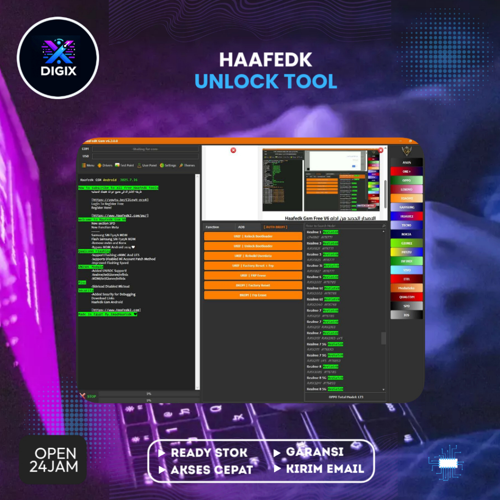 HAAFEDK UNLOCK TOOL NEW 2025 ONLINE PERMANEN AKTIF SELAMANYA BERGARANSI