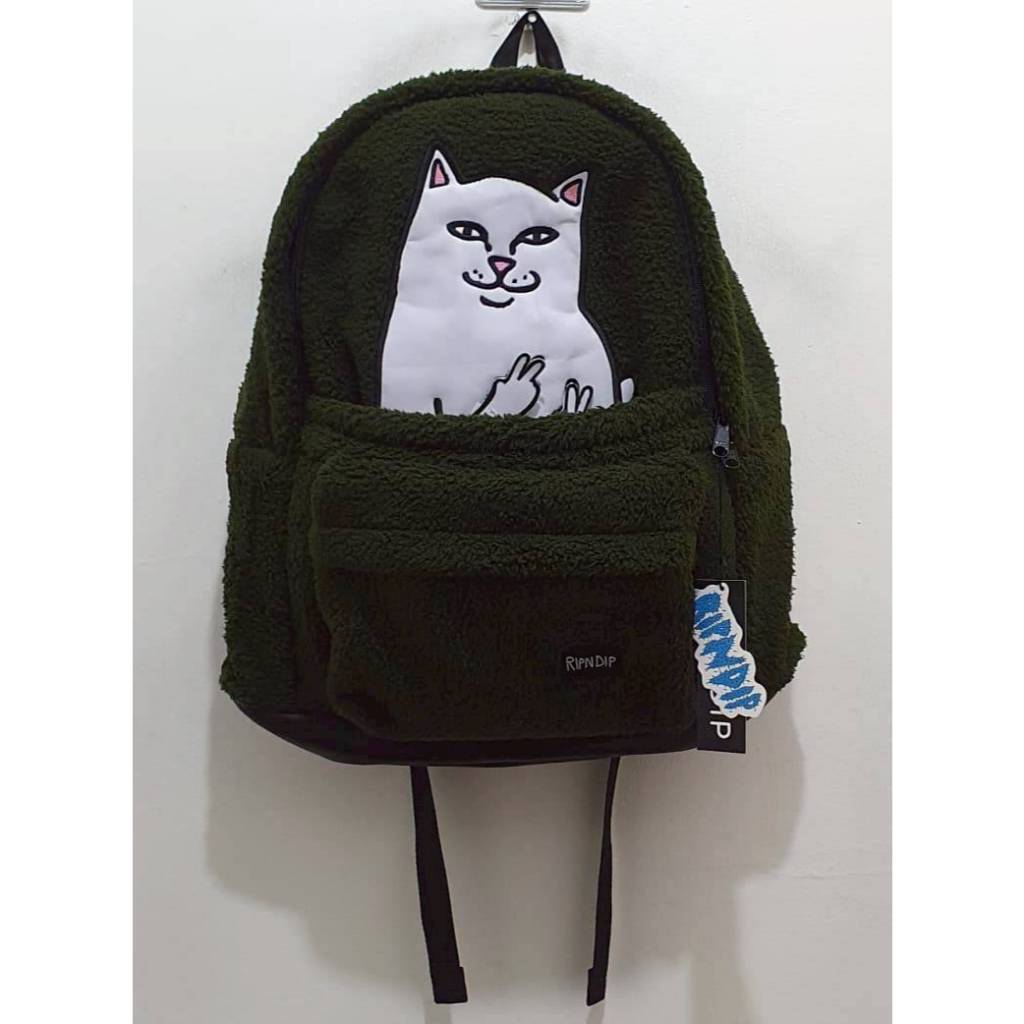 TAS RANSEL RIPNDIP LORD NERMAL VELCRO HANDS BACKPACK CORDUROY DARK GREEN