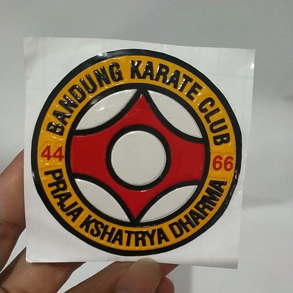 Stiker embos Timbul Bandung Karate Club