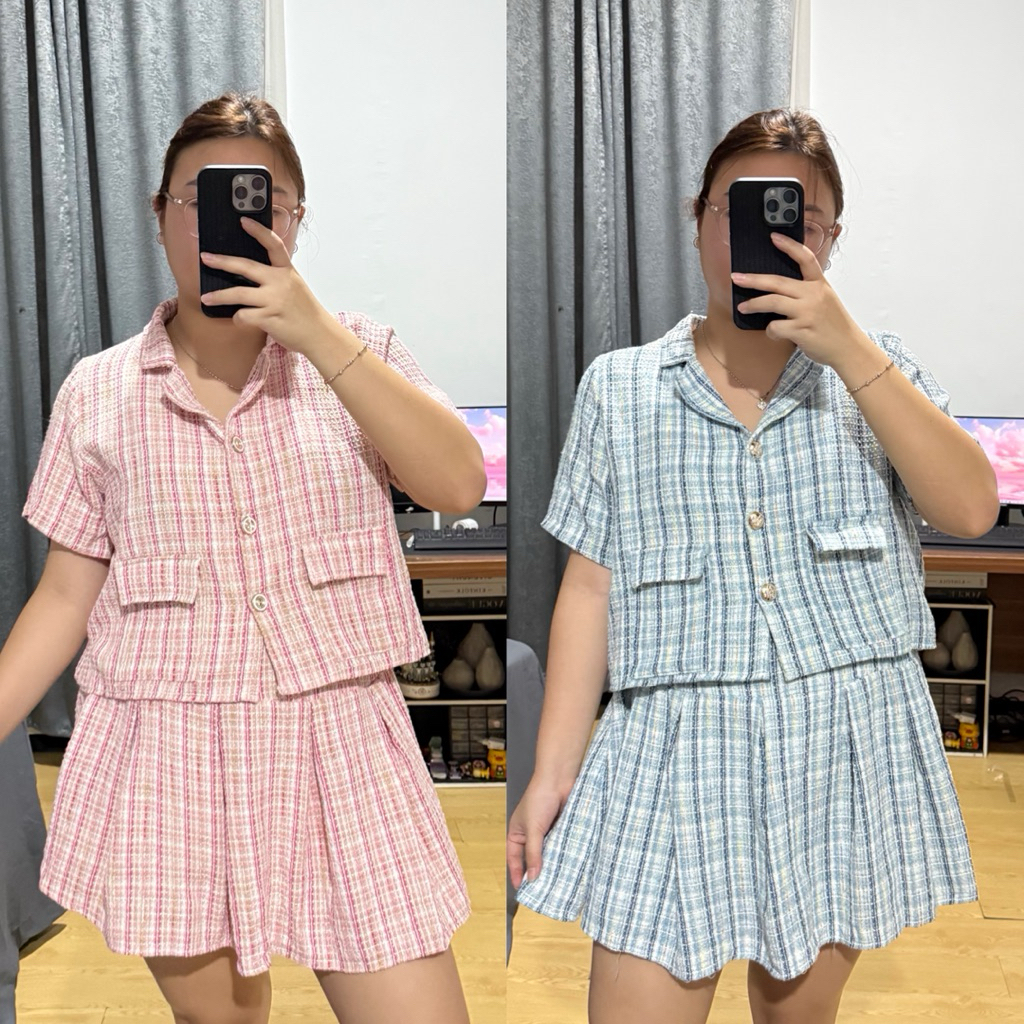 ONE SET TWEED SKIRT SKORT BANGKOK PREMIUM BIGSIZE LD 120cm BKK