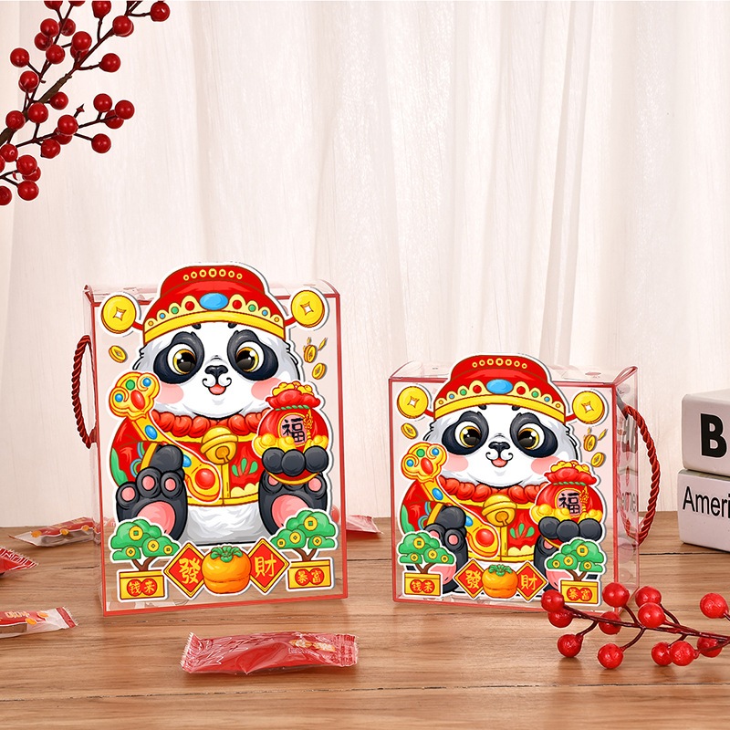 CNY Hampers Box / Kotak Hampers Imlek Mika Handle Tali