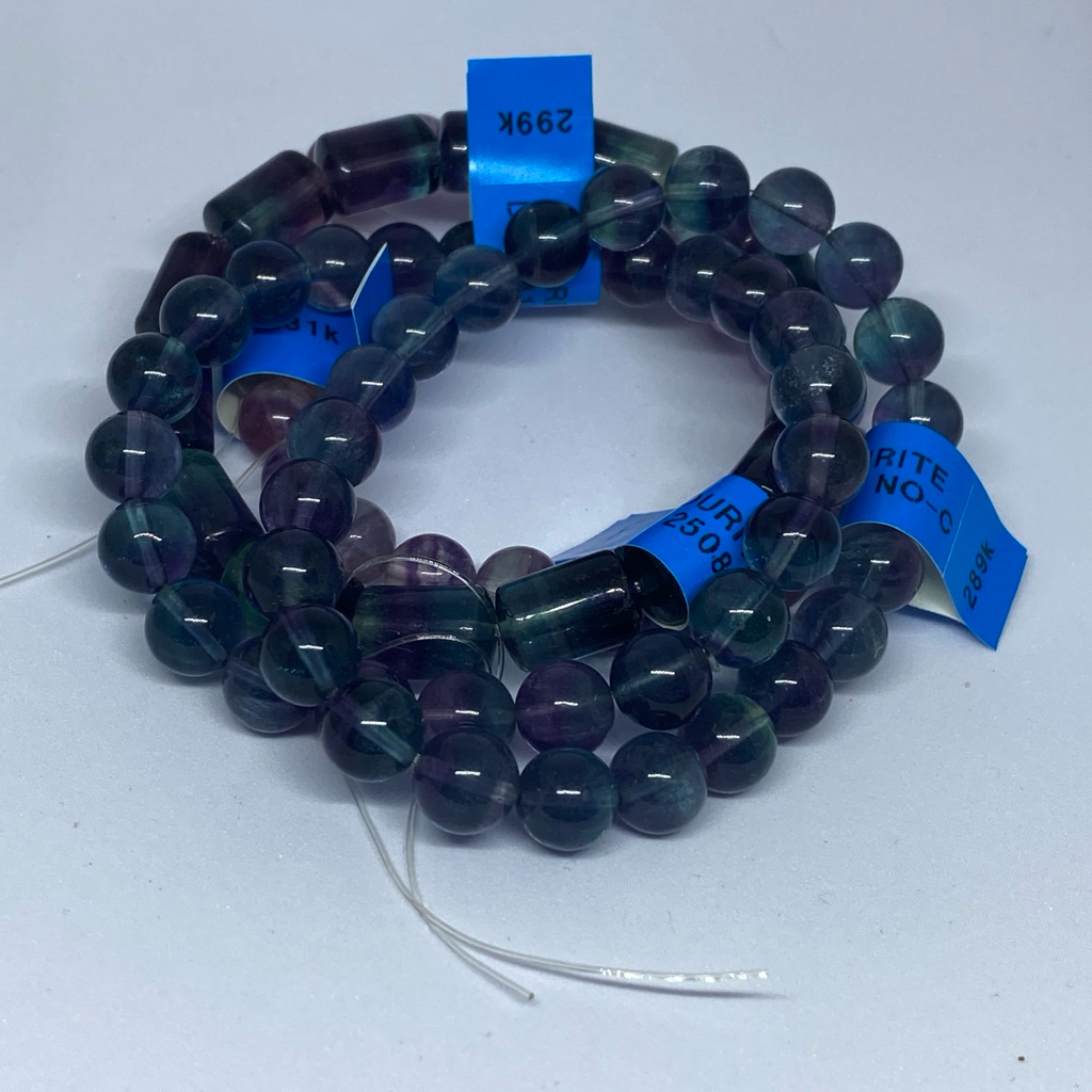 Natural Fluorite Bracelet Blue Purple Genuine Fluorite Energy Jewelry CX01