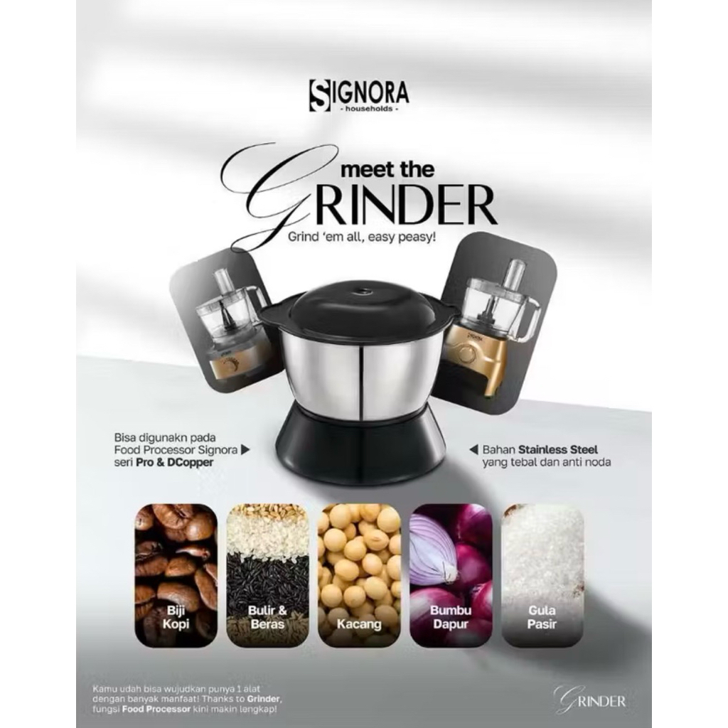 Grinder Food Processor Signora